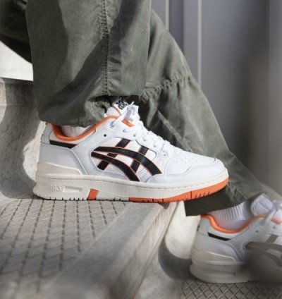 Asic S Ex89 White Orange Sneakers