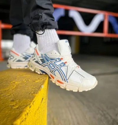 Asic S Gel Kahana 8 Cream Blue Orange Sneakers