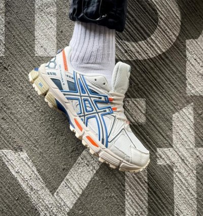 Asic S Gel Kahana 8 Cream Blue Orange Sneakers