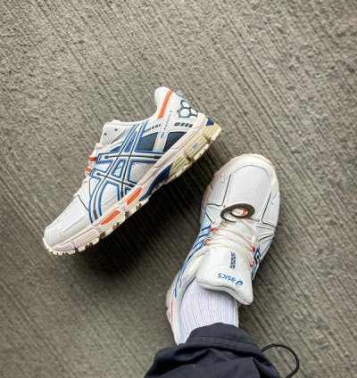Asic S Gel Kahana 8 Cream Blue Orange Sneakers