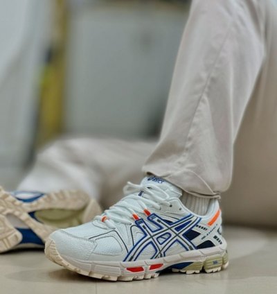 Asic S Gel Kahana 8 Cream Blue Orange Sneakers