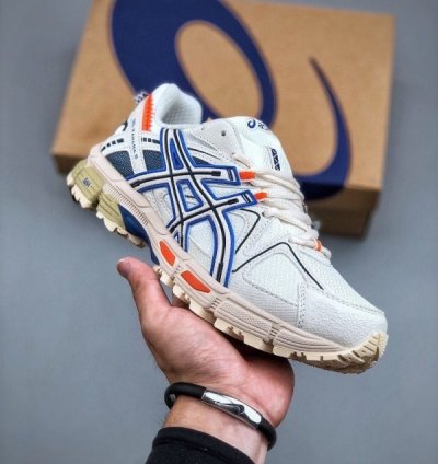 Asic S Gel Kahana 8 Cream Blue Orange Sneakers