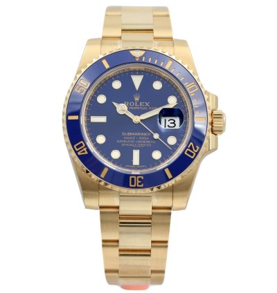 Rolex Submariner Date 40 Mm Gelbgold Blue Dial Ref 116618lb Rolex-foliert Lc100 2020