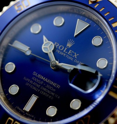 Rolex Submariner Date 40 Mm Gelbgold Blue Dial Ref 116618lb Rolex-foliert Lc100 2020