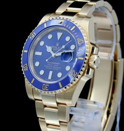 Rolex Submariner Date 40 Mm Gelbgold Blue Dial Ref 116618lb Rolex-foliert Lc100 2020