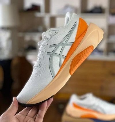 Asic S Gel Kayano 30 White Orange Sneakers