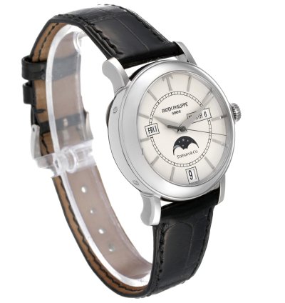 Patek Philippe Annual Calendar Tiffany Limited Edition White Gold Mens Watch 5150 Box Papers