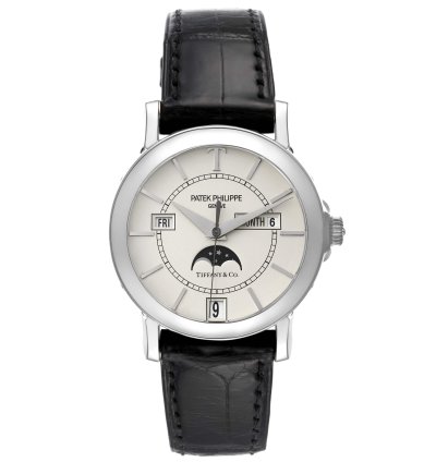 Patek Philippe Annual Calendar Tiffany Limited Edition White Gold Mens Watch 5150 Box Papers
