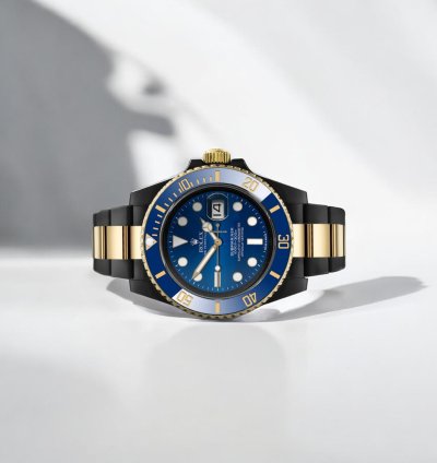 Rolex Submariner Date 41 Mm Black Rolex Dlc-pvd Two-tone 18k Yellow Gold And Black Pvd