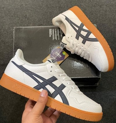 Asic S New Gel Japan White Brown Sneakers