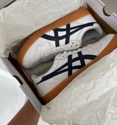 Asic S New Gel Japan White Brown Sneakers