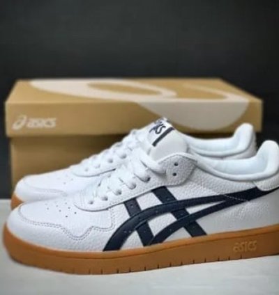 Asic S New Gel Japan White Brown Sneakers