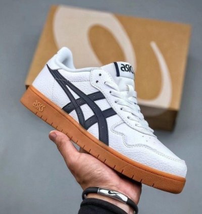 Asic S New Gel Japan White Brown Sneakers