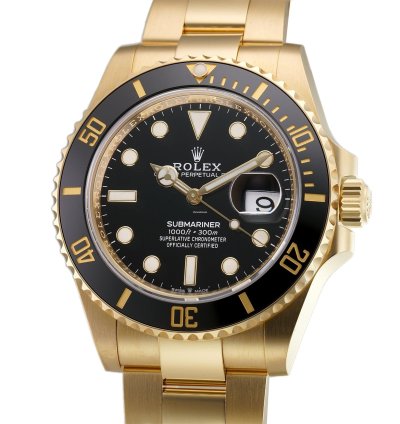 Rolex Submariner Date 41mm 18k Yellow Gold Ceramic Bezel Black Dial