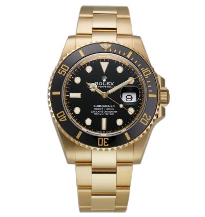 Rolex Submariner Date 41mm 18k Yellow Gold Ceramic Bezel Black Dial