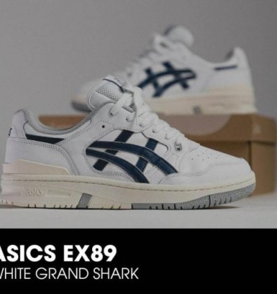Asics Ex89 White Grand Shark Sneakers