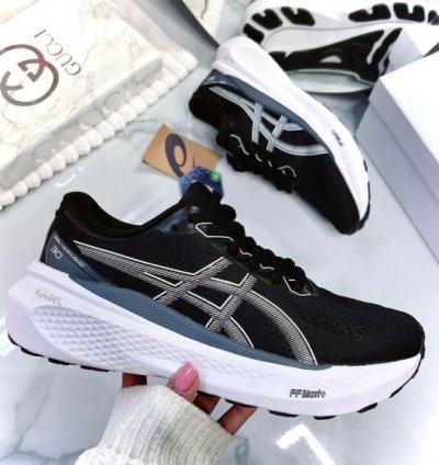 Asics Gel Kayano 30 Black White Running Shoes
