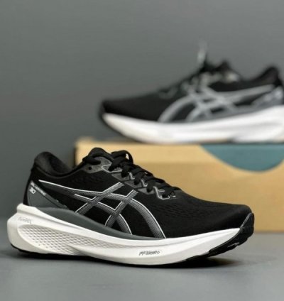 Asics Gel Kayano 30 Black White Running Shoes