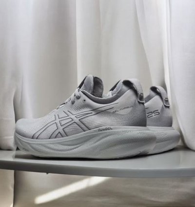 Asics Gel Nimbus 25 Grey Running Shoes