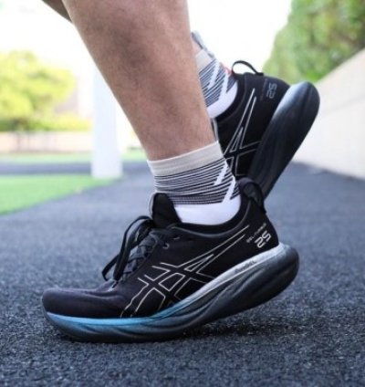 Asics Gel Nimbus 25 Platinum Black Running Shoes