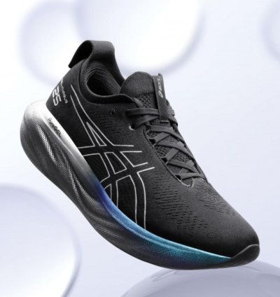 Asics Gel Nimbus 25 Platinum Black Running Shoes