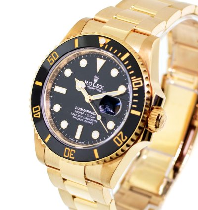 Rolex Submariner Date 41mm Yellow Gold Black Index Dial Black Ceramic Bezel 126618
