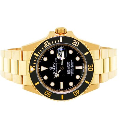 Rolex Submariner Date 41mm Yellow Gold Black Index Dial Black Ceramic Bezel 126618