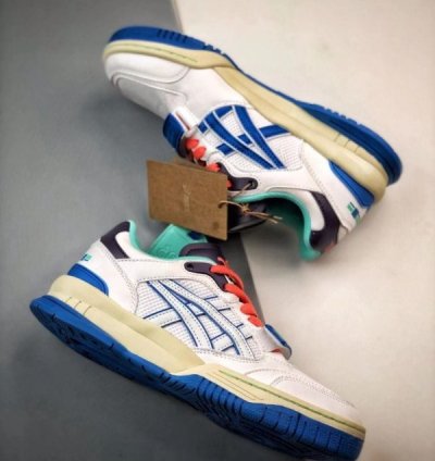Asics Gel Spotlyte Low V2 White Navy Blue Running Shoes