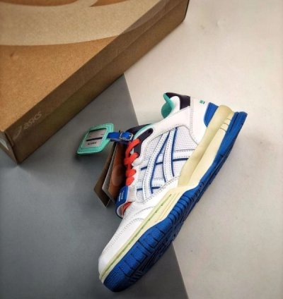 Asics Gel Spotlyte Low V2 White Navy Blue Running Shoes