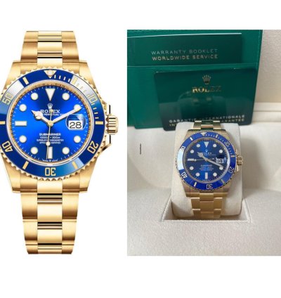 Rolex Submariner Date 41mm Yellow Gold Date Blue Bezel Blue Dial 126618lb