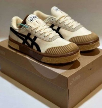 Asiics Court Trail Brown Black White Sneakers