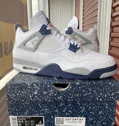 Nike Air Jordan Retro 4 Midnight Navy Dh6927140 Size 12 5