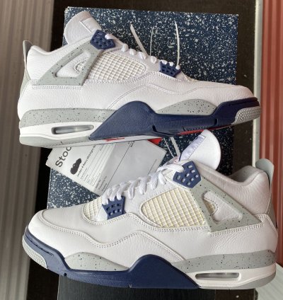 Nike Air Jordan Retro 4 Midnight Navy Dh6927140 Size 12 5