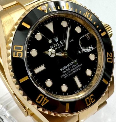 Rolex Submariner Date Black Dial 41mm Yellow Gold 126618ln Unworn 2023