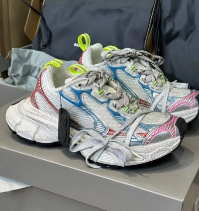 Balenciaga 3xl Men S Blue And Pink Trainers Sneakers