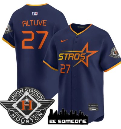 José Altuve Jersey 27 Houston Astros 2025 City Connect Vapor Premier Limited Stitched Navy