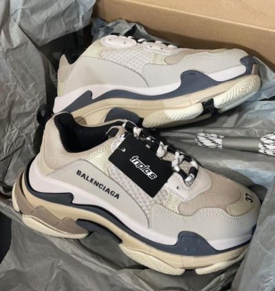 Balenciaga Triple S Beige Black Sneakers