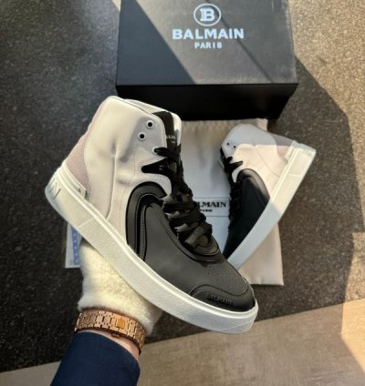 Balmain B Skate High Top Black White Sneaker