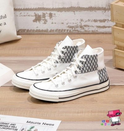 Converrse Chuck 70 Herringbone Black White Sneakers