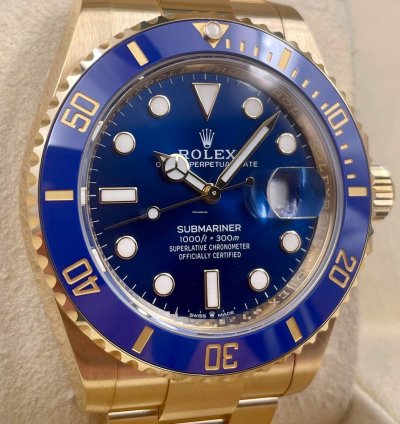 Rolex Submariner Date Blue Dial 41mm Yellow Gold 126618lb Unworn 2023