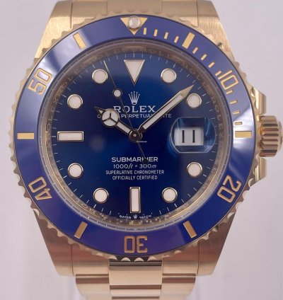 Rolex Submariner Date Blue Dial 41mm Yellow Gold 126618lb Unworn 2023