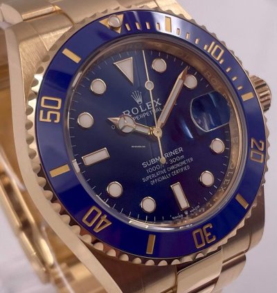 Rolex Submariner Date Blue Dial 41mm Yellow Gold 126618lb Unworn 2023