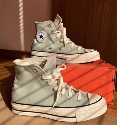 Convers E Chuck Taylor All Star 70 Hi Canvas Prism Green Sneakers