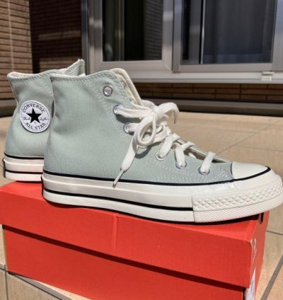 Convers E Chuck Taylor All Star 70 Hi Canvas Prism Green Sneakers