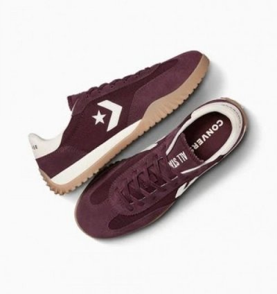 Convers E Run Star Trainer Maroon Sneakers