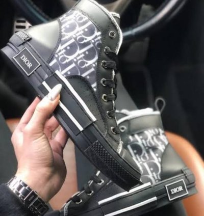 Diior B23 High Top Oblique Black Sneakers