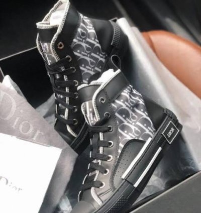 Diior B23 High Top Oblique Black Sneakers