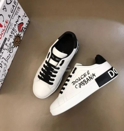 Dolc E Gabbana Calfskin Nappa Portofino Sneakers
