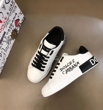 Dolc E Gabbana Calfskin Nappa Portofino Sneakers