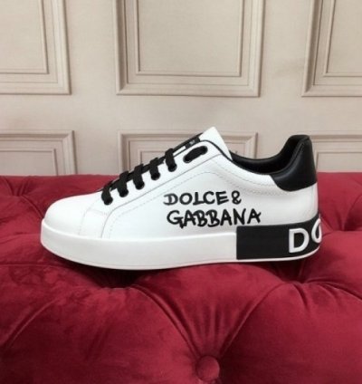 Dolc E Gabbana Calfskin Nappa Portofino Sneakers